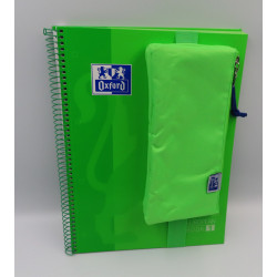 Pack cuaderno + portatodo triple verde Oxford